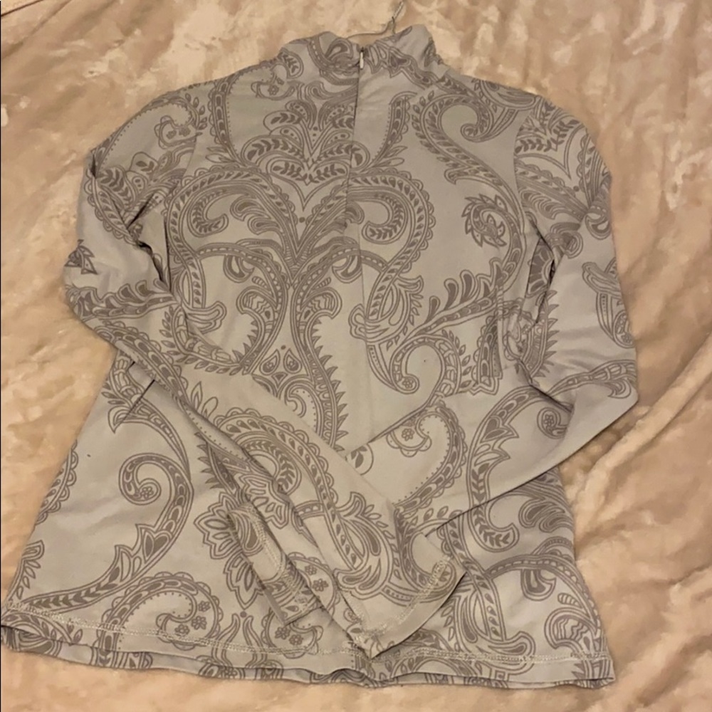 Quarter zip long sleeve workout top